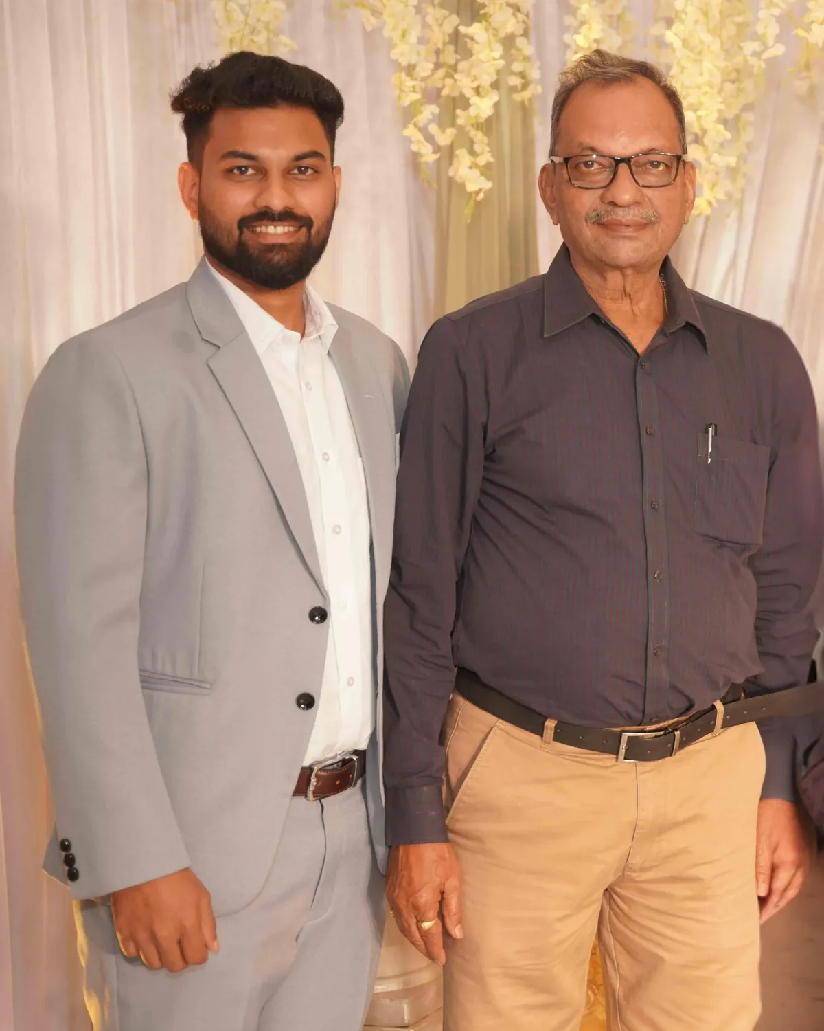 Vibhav Shet Verenkar (left) and Vidhyadhar Shet Verenkar, the father and son who run Yeshwant Hall